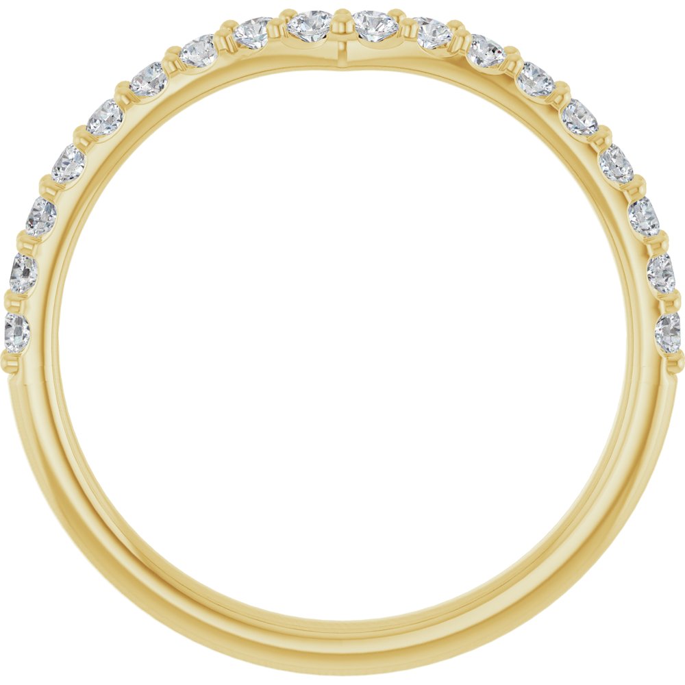 14K Yellow Gold 1/3 CTW Lab Grown Diamond Contour Band