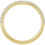 14K Yellow Gold 1/3 CTW Lab Grown Diamond Contour Band