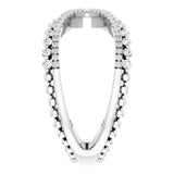 14K White Gold 1/2 CTW Natrual Diamond Negative Space Ring 