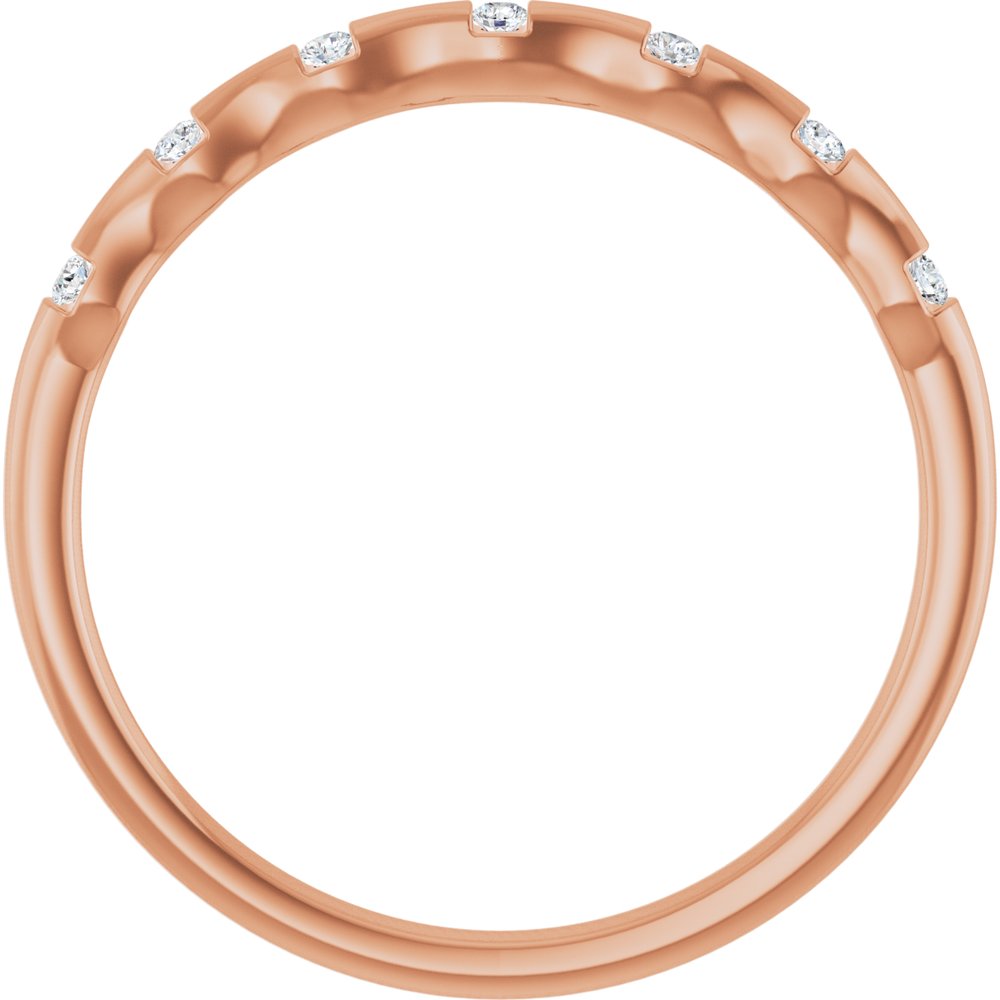 14K Rose Gold .07 CTW Lab-Grown Diamond Stackable Ring
