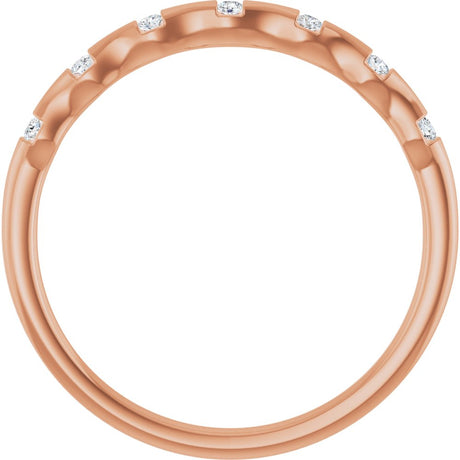 14K Rose Gold .07 CTW Lab-Grown Diamond Stackable Ring
