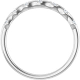 14K White Gold .07 CTW Lab-Grown Diamond Stackable Ring