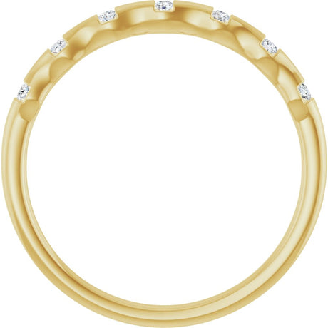 14K Yellow Gold .06 CTW Natural Diamond Stackable Ring
 