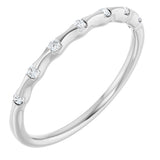 14K White Gold .07 CTW Lab-Grown Diamond Stackable Ring