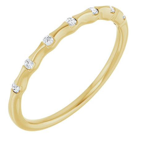 14K Yellow Gold .07 CTW Lab-Grown Diamond Stackable Ring