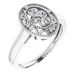 Sterling Silver .05 CTW Natural Diamond Ring Size 7