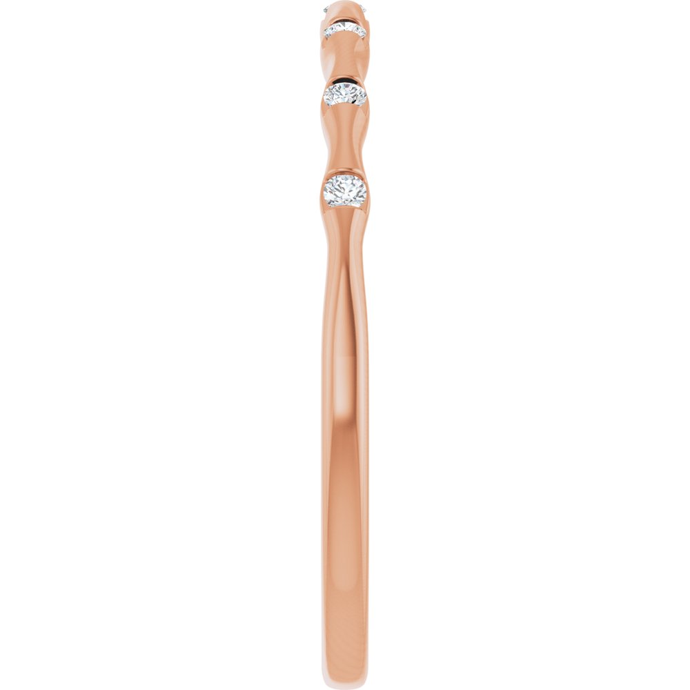 14K Rose Gold .07 CTW Lab-Grown Diamond Stackable Ring