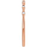 14K Rose Gold .07 CTW Lab-Grown Diamond Stackable Ring