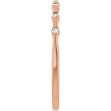 14K Rose Gold .07 CTW Lab-Grown Diamond Stackable Ring