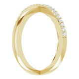 14K Yellow 1/4 CTW Natural Diamond Criss-Cross Ring