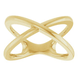 14K Yellow Criss-Cross Ring