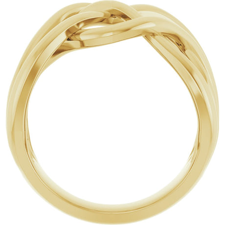 14K Yellow Criss-Cross Ring