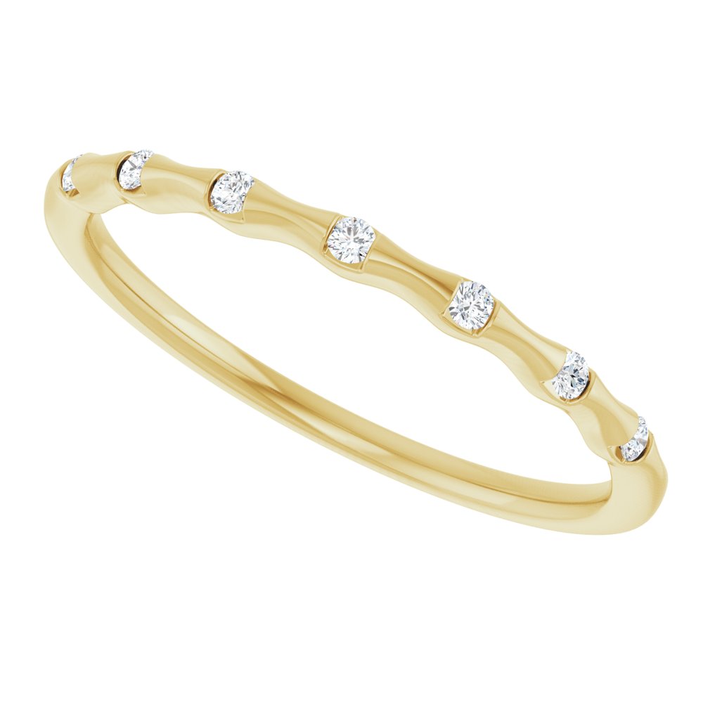14K Yellow Gold .06 CTW Natural Diamond Stackable Ring
 