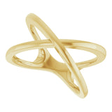 14K Yellow Criss-Cross Ring