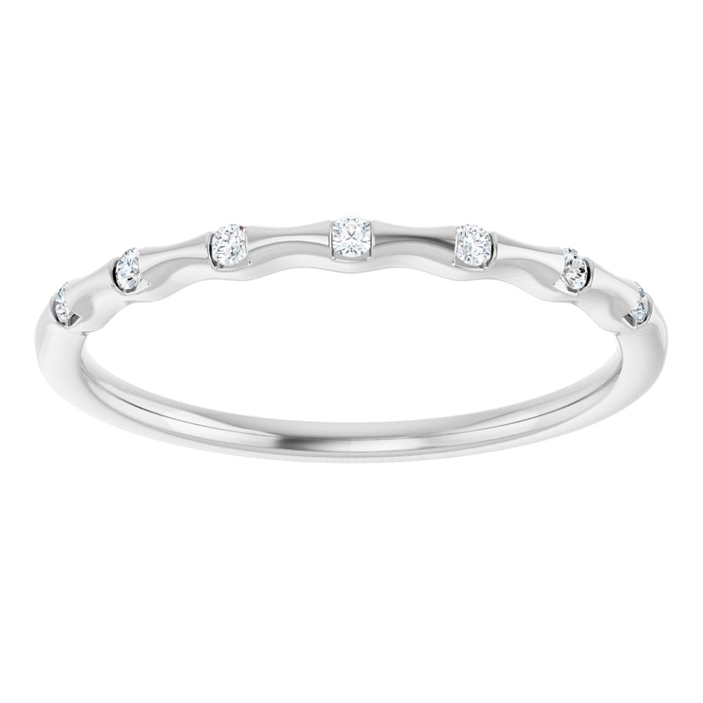 14K White Gold .07 CTW Lab-Grown Diamond Stackable Ring