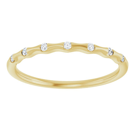 14K Yellow Gold .07 CTW Lab-Grown Diamond Stackable Ring