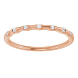 14K Rose .06 CTW Natural Diamond Stackable Ring