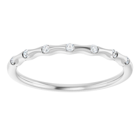 14K White Gold .07 CTW Lab-Grown Diamond Stackable Ring