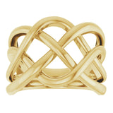 14K Yellow Criss-Cross Ring