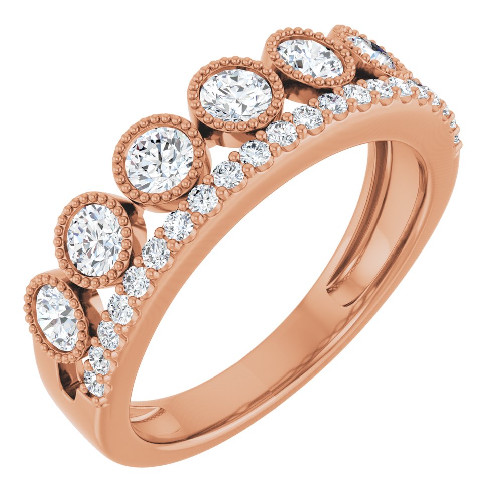 14K Rose Gold 1 CTW Lab-Grown Diamond Ring