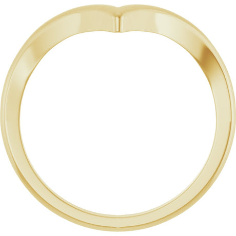 14K Yellow Gold V Ring