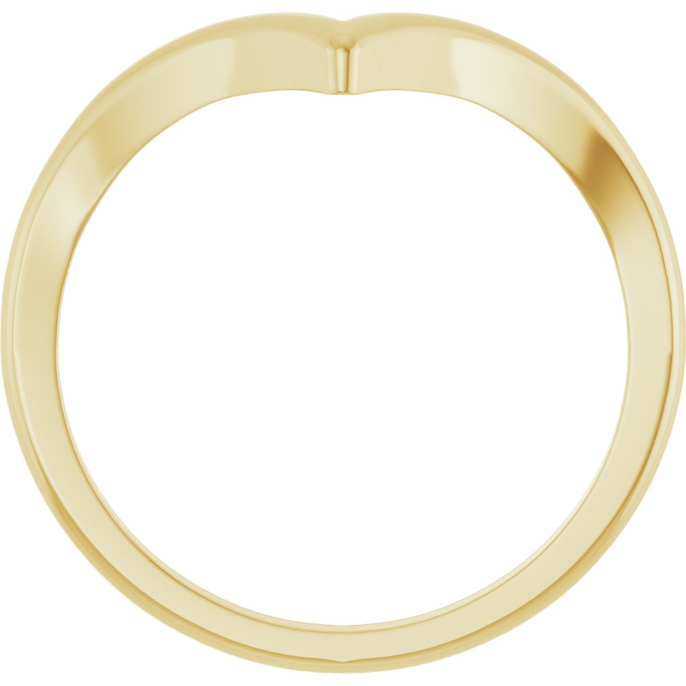 14K Yellow Gold Vermeil V Ring
