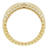 14K Yellow Gold 1/2 CTW Natrual Diamond Negative Space Ring 
