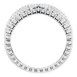 14K White Gold 1/2 CTW Natrual Diamond Negative Space Ring 