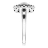 Sterling Silver .05 CTW Natural Diamond Ring Size 7