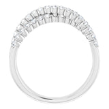 14K White 1/2 CTW Natural Diamond Criss-Cross Ring