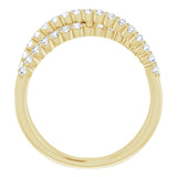 14K Yellow Gold 1/2 CTW Lab-Grown Diamond Criss-Cross Ring