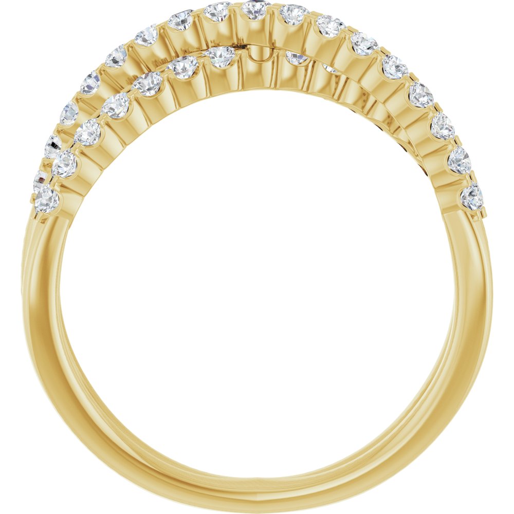 14K Yellow Gold 1/2 CTW Natural Diamond Criss-Cross Ring     