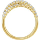 14K Yellow Gold 1/2 CTW Natural Diamond Criss-Cross Ring     
