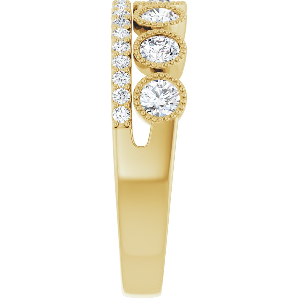 14K Yellow Gold 1 CTW Lab-Grown Diamond Ring