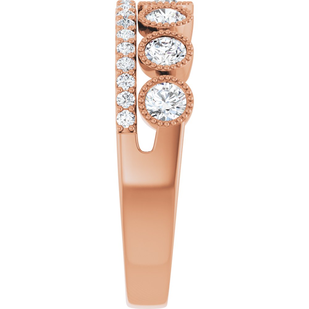 14K Rose Gold 1 CTW Lab-Grown Diamond Ring