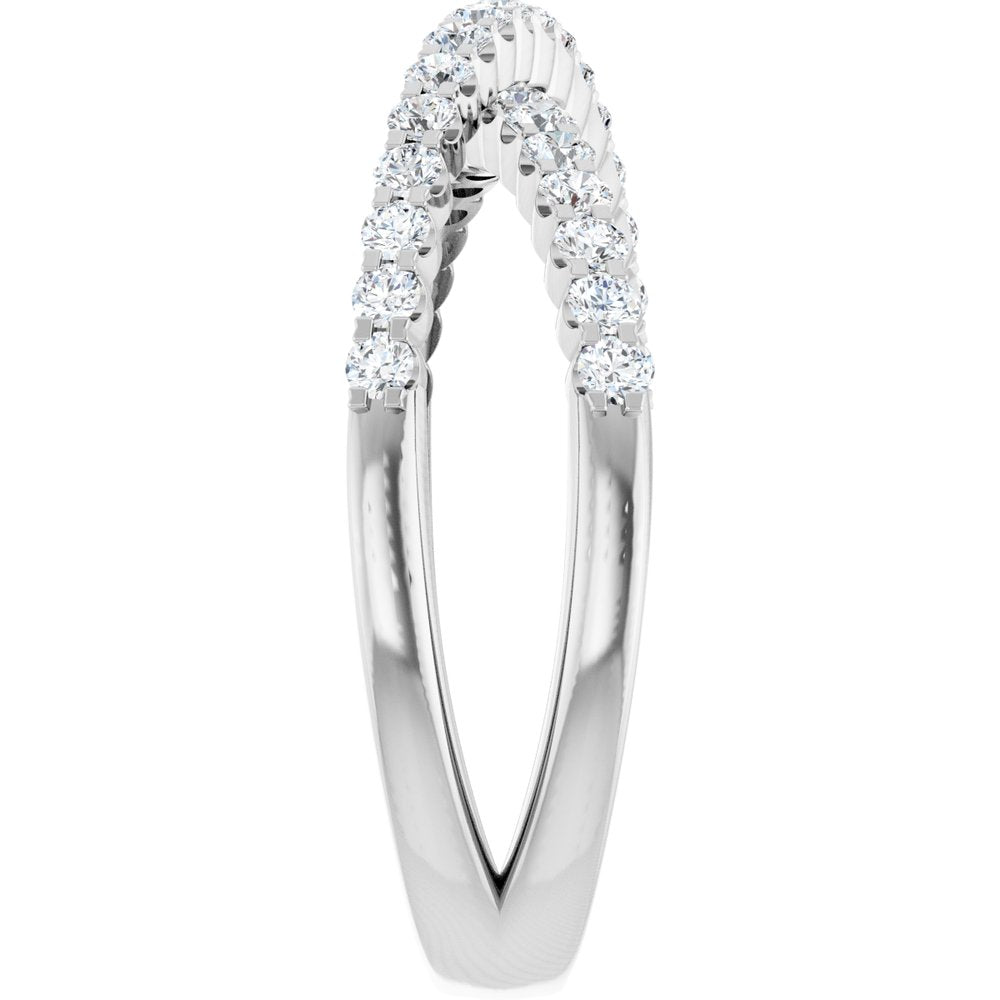 14K White Gold 1/2 CTW Lab-Grown Diamond Criss-Cross Ring
