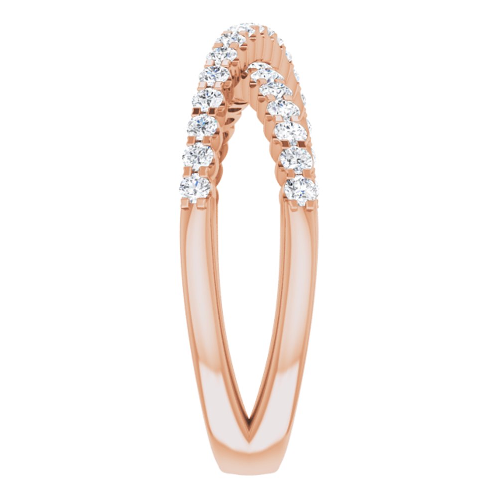 14K Rose 1/2 CTW Lab-Grown Diamond Criss-Cross Ring