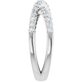 14K White Gold 1/2 CTW Lab-Grown Diamond Criss-Cross Ring
