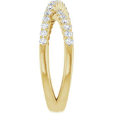 14K Yellow Gold 1/2 CTW Natural Diamond Criss-Cross Ring     