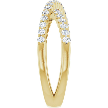 14K Yellow Gold 1/2 CTW Lab-Grown Diamond Criss-Cross Ring