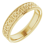 14K Yellow 6 mm Celtic-Inspired Band Size 12