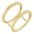 14K Yellow Negative-Space Ring