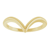 14K Yellow Gold Vermeil V Ring