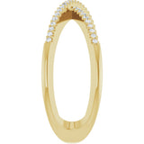 14K Yellow Gold 1/6 CTW Natural Diamond Criss-Cross Ring