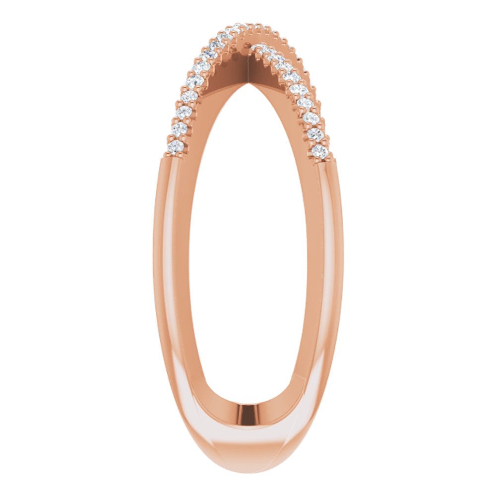 14K Rose 1/6 CTW Natural Diamond Criss-Cross Ring