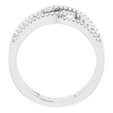 14K White 1/5 CTW Natural Diamond Interlocking Loop Ring