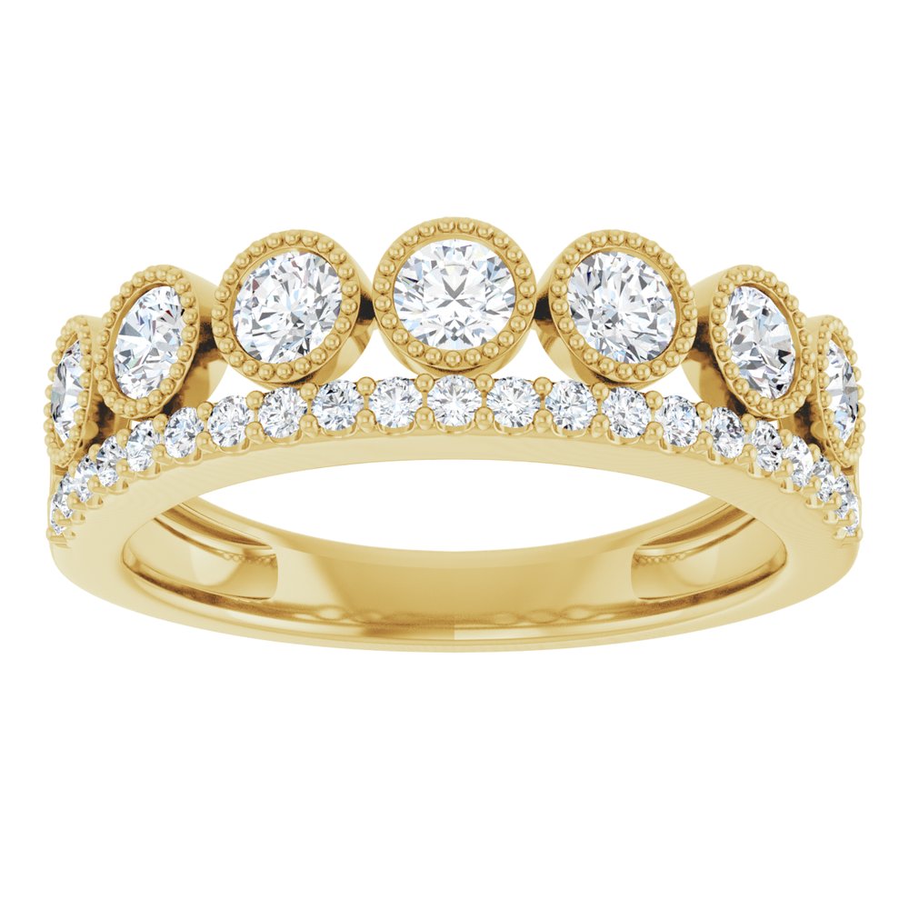 14K Yellow Gold 1 CTW Lab-Grown Diamond Ring