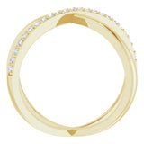 14K Yellow 1/4 CTW Natural Diamond Criss-Cross Ring