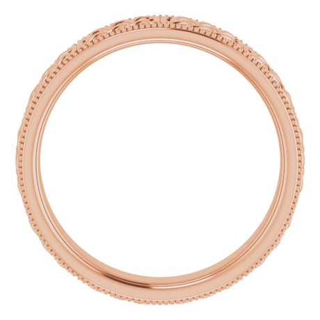 14K Rose 6 mm Celtic-Inspired Band Size 11
