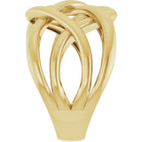 14K Yellow Criss-Cross Ring